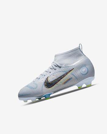 Nike Jr. Mercurial Superfly 8 Pro FG Grises Azules Claro Azules | MX 5264